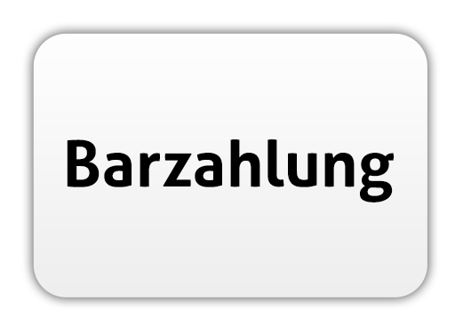 Wir akzeptieren Barzahlung bei Abholung