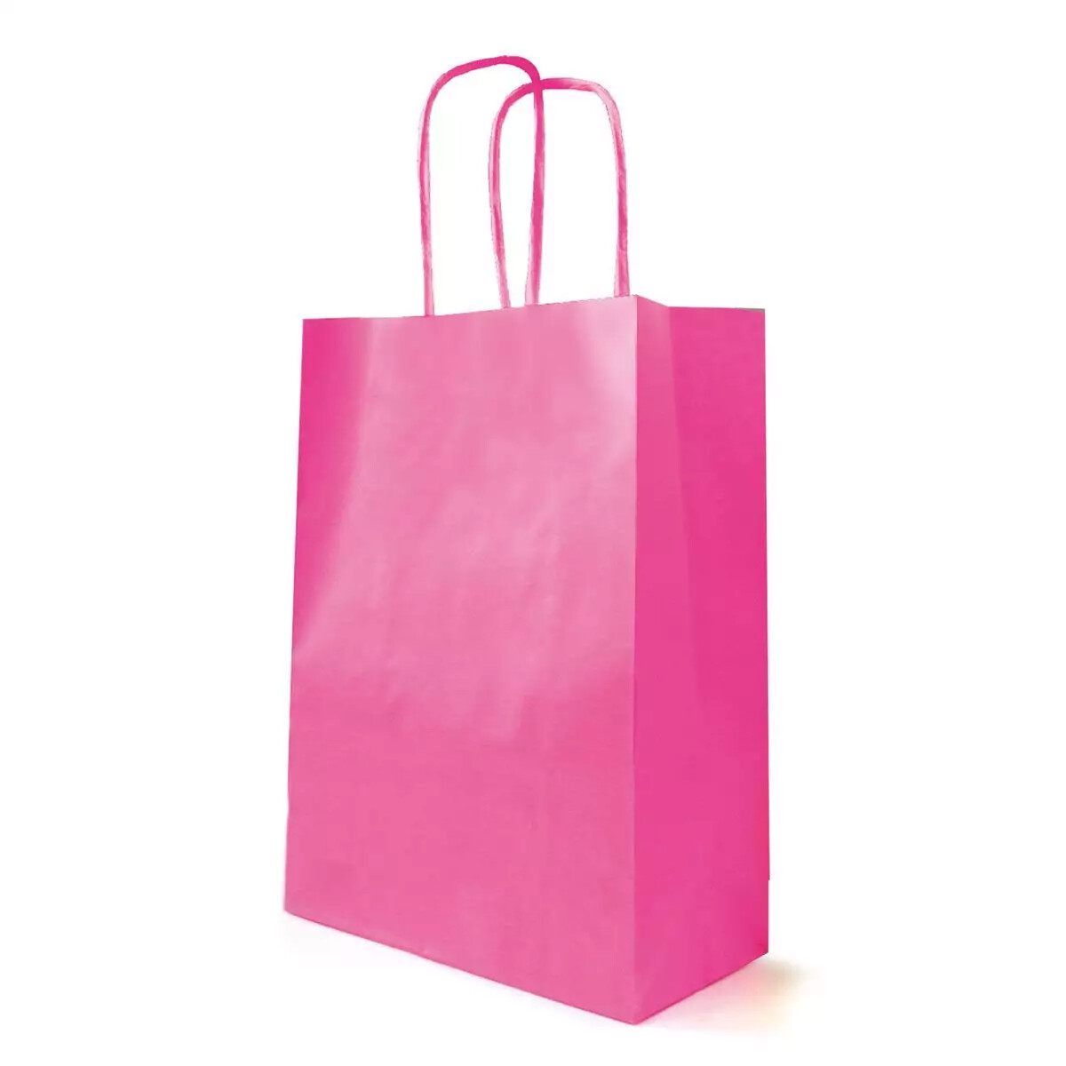 Kordel-Papiertragetaschen 23+12x30 cm Fuchsia